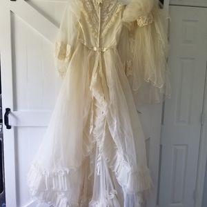 1977 off white wedding dress